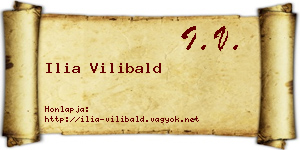 Ilia Vilibald névjegykártya